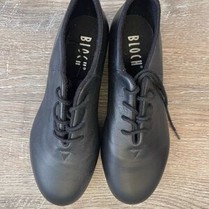 Bloch Black Leather Lace-Up Shoes like new size 7M